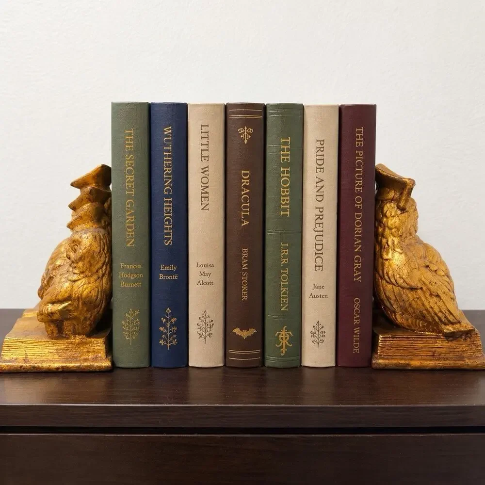Vintage Graduate Owls Bookends Gold Marked Arnel’s Office Library Decor